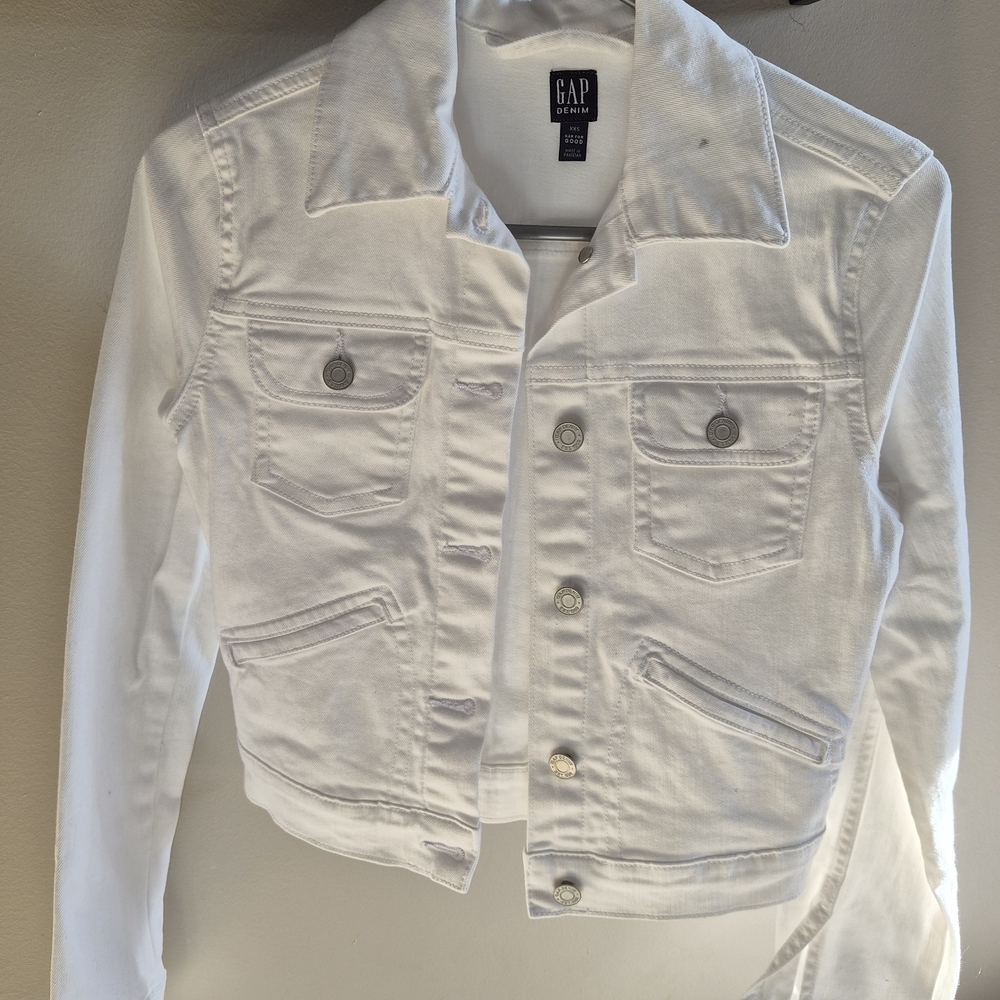 GAP Women's White Denim Jacket